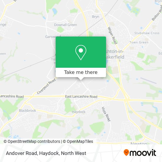 Andover Road, Haydock map