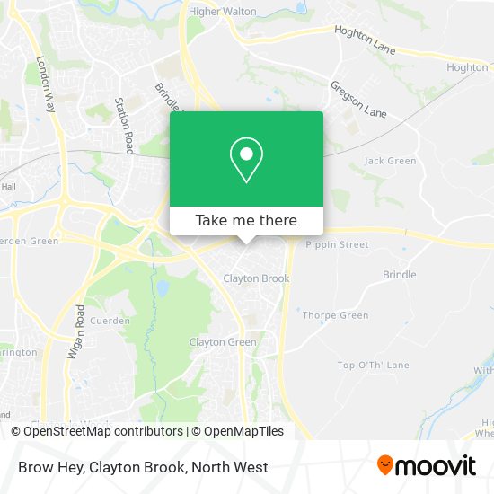 Brow Hey, Clayton Brook map