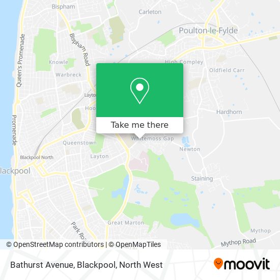 Bathurst Avenue, Blackpool map