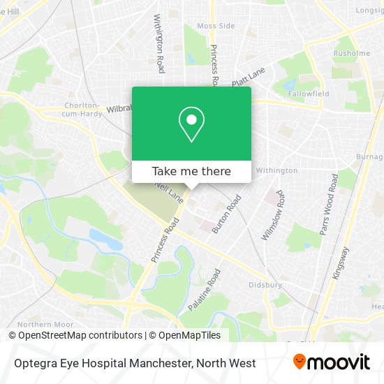 Optegra Eye Hospital Manchester map