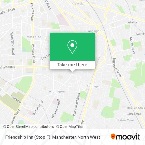 Friendship Inn (Stop F), Manchester map