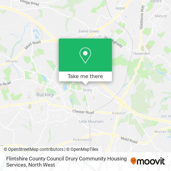 Flintshire County Council Drury Community Housing Services map