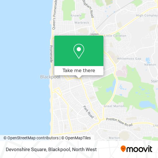 Devonshire Square, Blackpool map