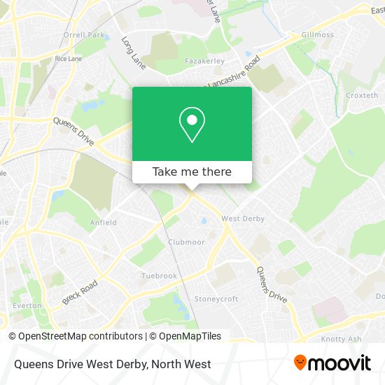 Queens Drive West Derby map