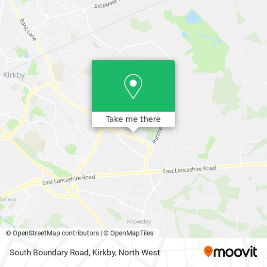 South Boundary Road, Kirkby map