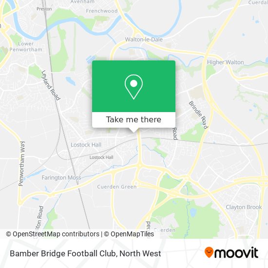 Bamber Bridge Football Club map