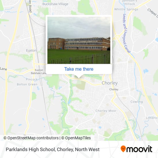 Parklands High School, Chorley map