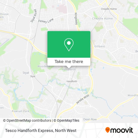 Tesco Handforth Express map