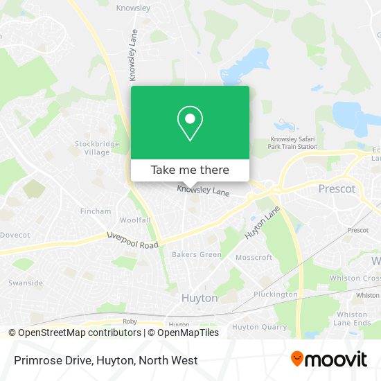 Primrose Drive, Huyton map