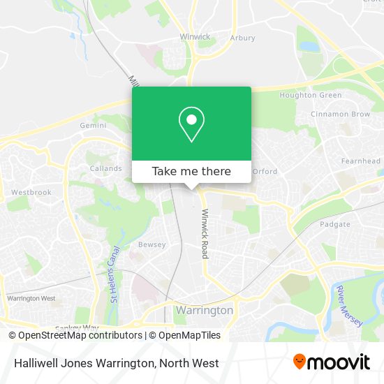 Halliwell Jones Warrington map