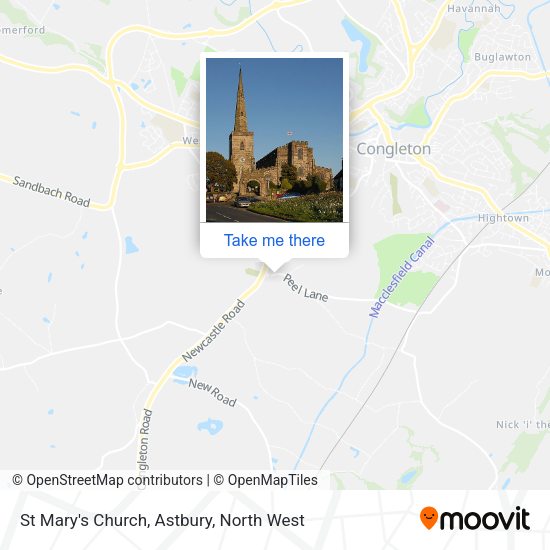 St Mary's Church, Astbury map
