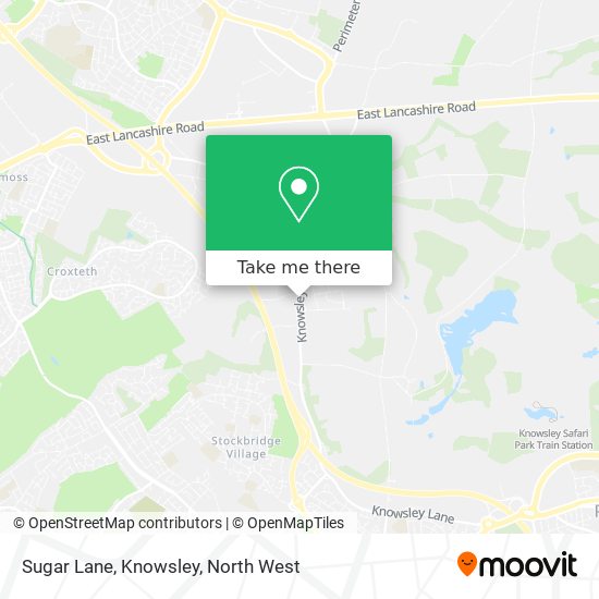 Sugar Lane, Knowsley map