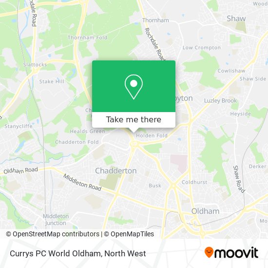 Currys PC World Oldham map