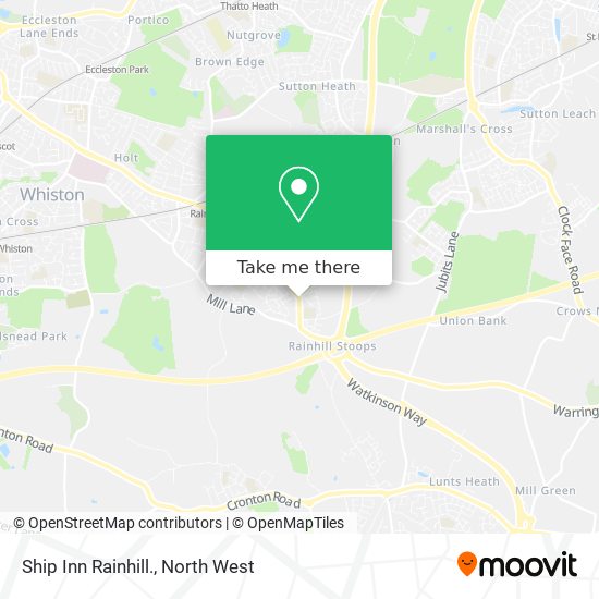 Ship Inn Rainhill. map