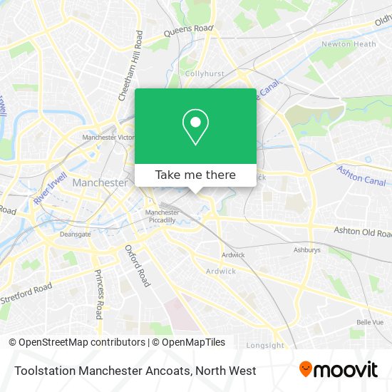 Toolstation Manchester Ancoats map