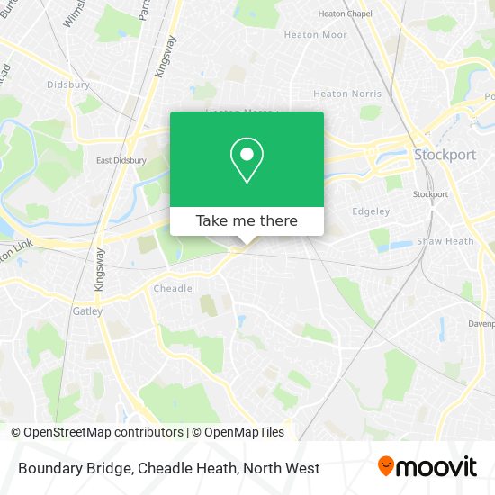 Boundary Bridge, Cheadle Heath map