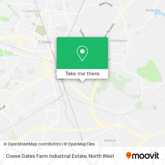 Crewe Gates Farm Industrial Estate map