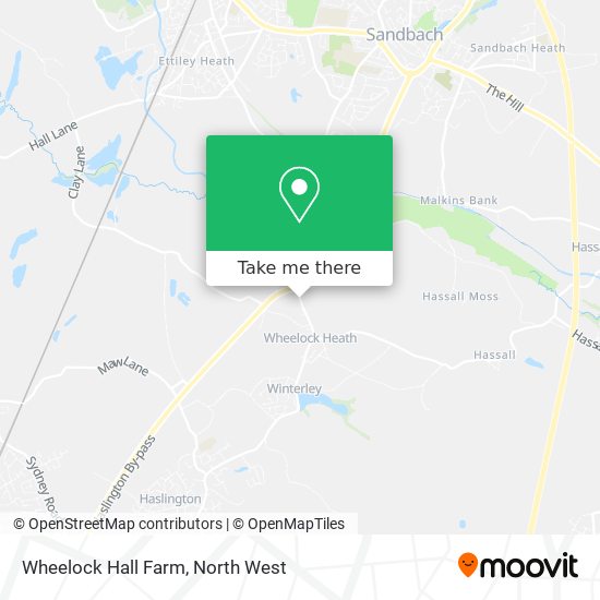 Wheelock Hall Farm map