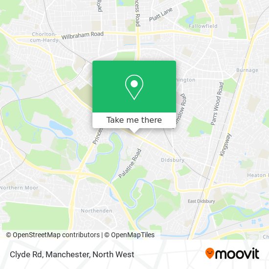 Clyde Rd, Manchester map