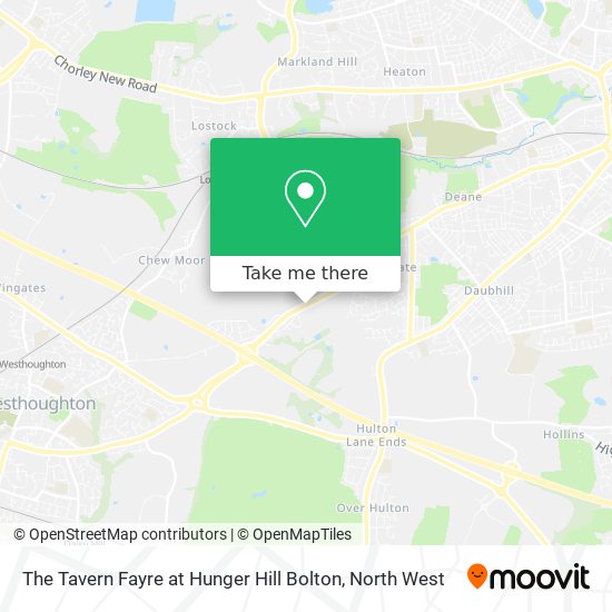 The Tavern Fayre at Hunger Hill Bolton map