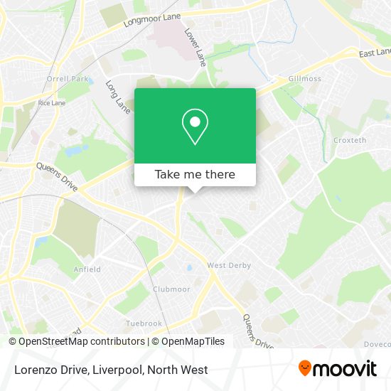 Lorenzo Drive, Liverpool map