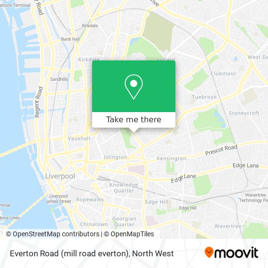 Everton Road (mill road everton) map