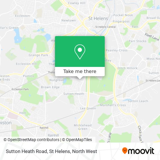 Sutton Heath Road, St Helens map