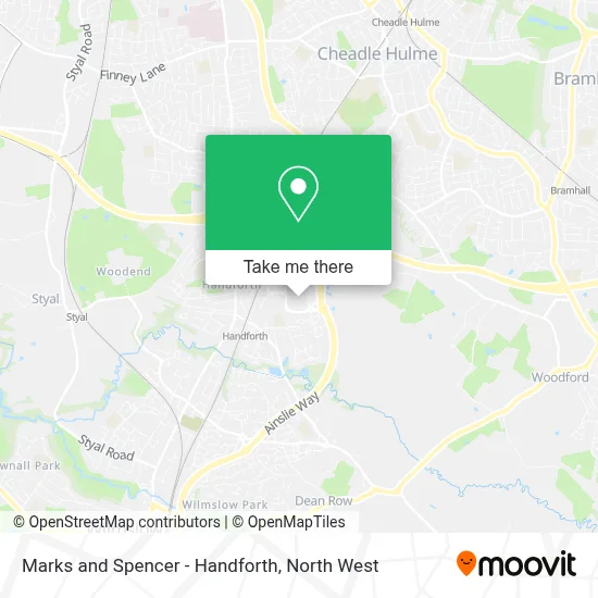 Handforth Maps How to Get to Marks and Spencer - Handforth by Bus, Train or Light Rail?