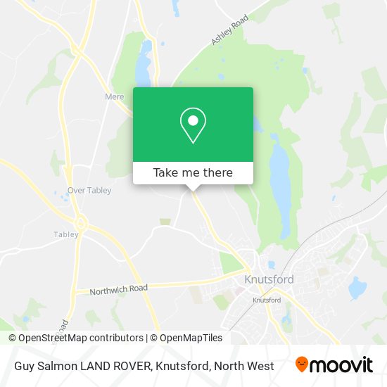 Guy Salmon LAND ROVER, Knutsford map