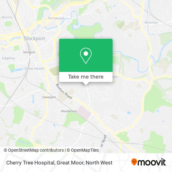 Cherry Tree Hospital, Great Moor map