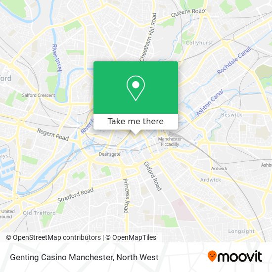 Genting Casino Manchester map
