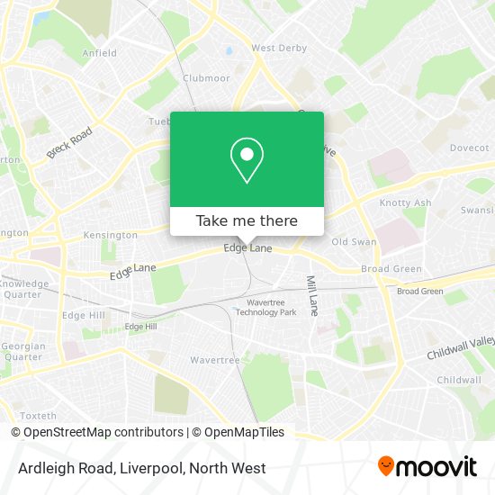 Ardleigh Road, Liverpool map