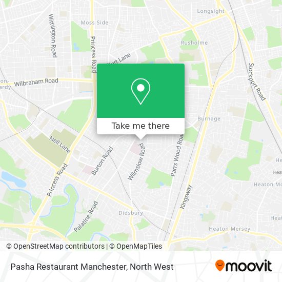 Pasha Restaurant Manchester map