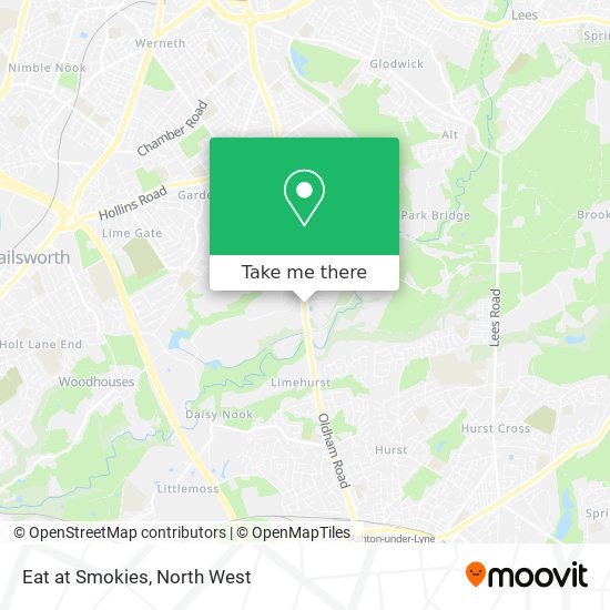 Eat at Smokies map