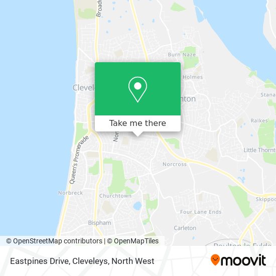Eastpines Drive, Cleveleys map