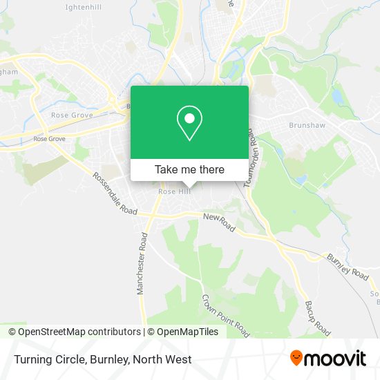 Turning Circle, Burnley map