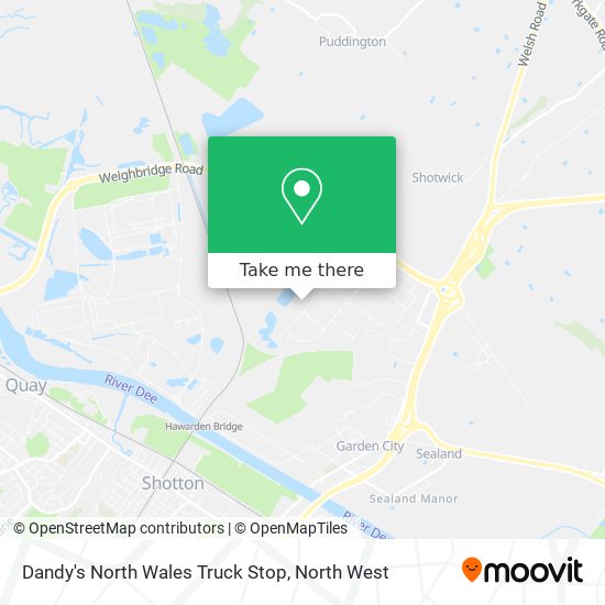 Dandy's North Wales Truck Stop map