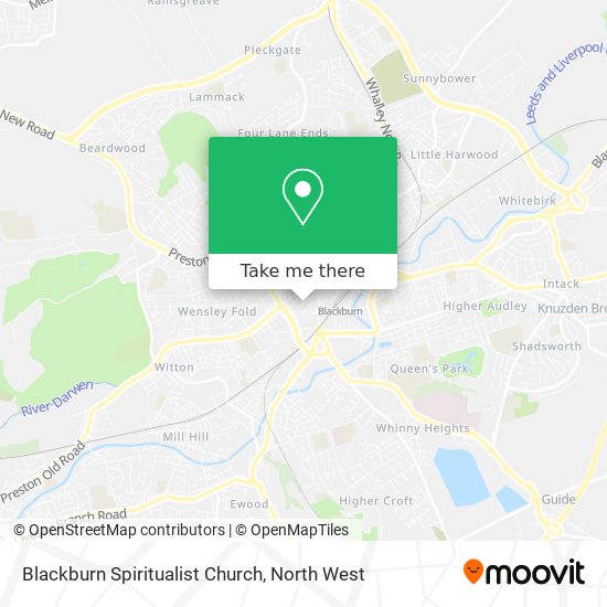 Blackburn Spiritualist Church map