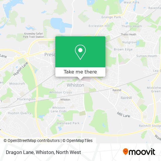 Dragon Lane, Whiston map
