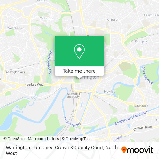 Warrington Combined Crown & County Court map