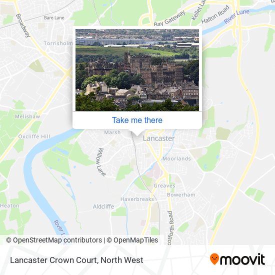 Lancaster Crown Court map