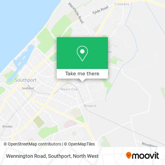 Wennington Road, Southport map