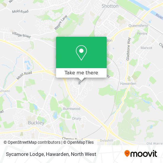 Sycamore Lodge, Hawarden map