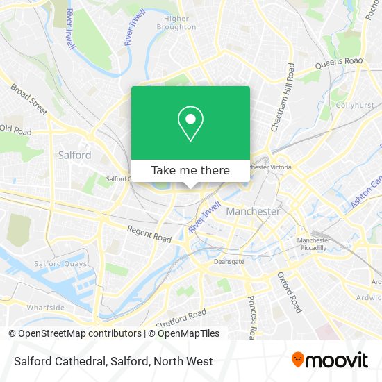 Salford Cathedral, Salford map