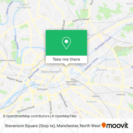 Stevenson Square (Stop te), Manchester map