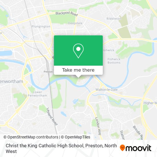Christ the King Catholic High School, Preston map