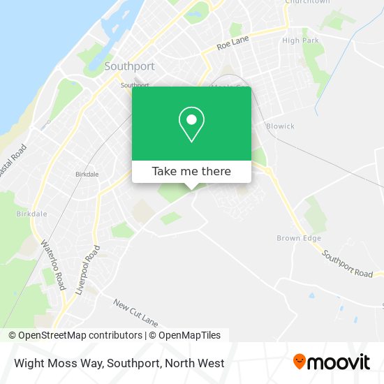 Wight Moss Way, Southport map