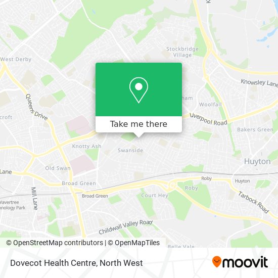 Dovecot Health Centre map