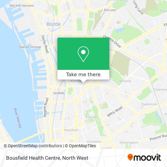 Bousfield Health Centre map