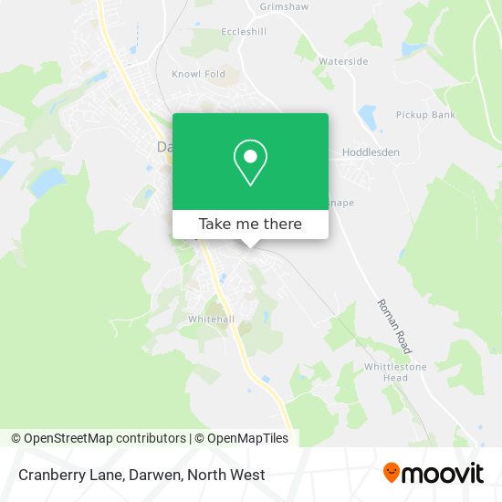 Cranberry Lane, Darwen map
